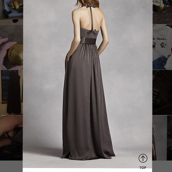 Vera Wang V Neck Halter Gown size 18 - Picture 2 of 8